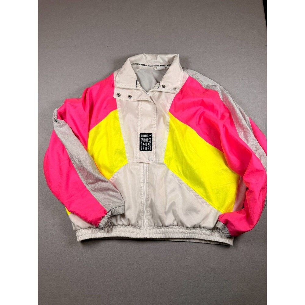 Large Vintage Neon Puma pullover windbreaker